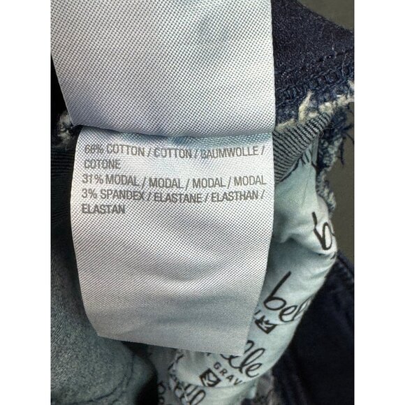 Belle By Kim Gravel  womens 2P Dark Wash Denim Pants With Embellished Cuff - Picture 12 of 13